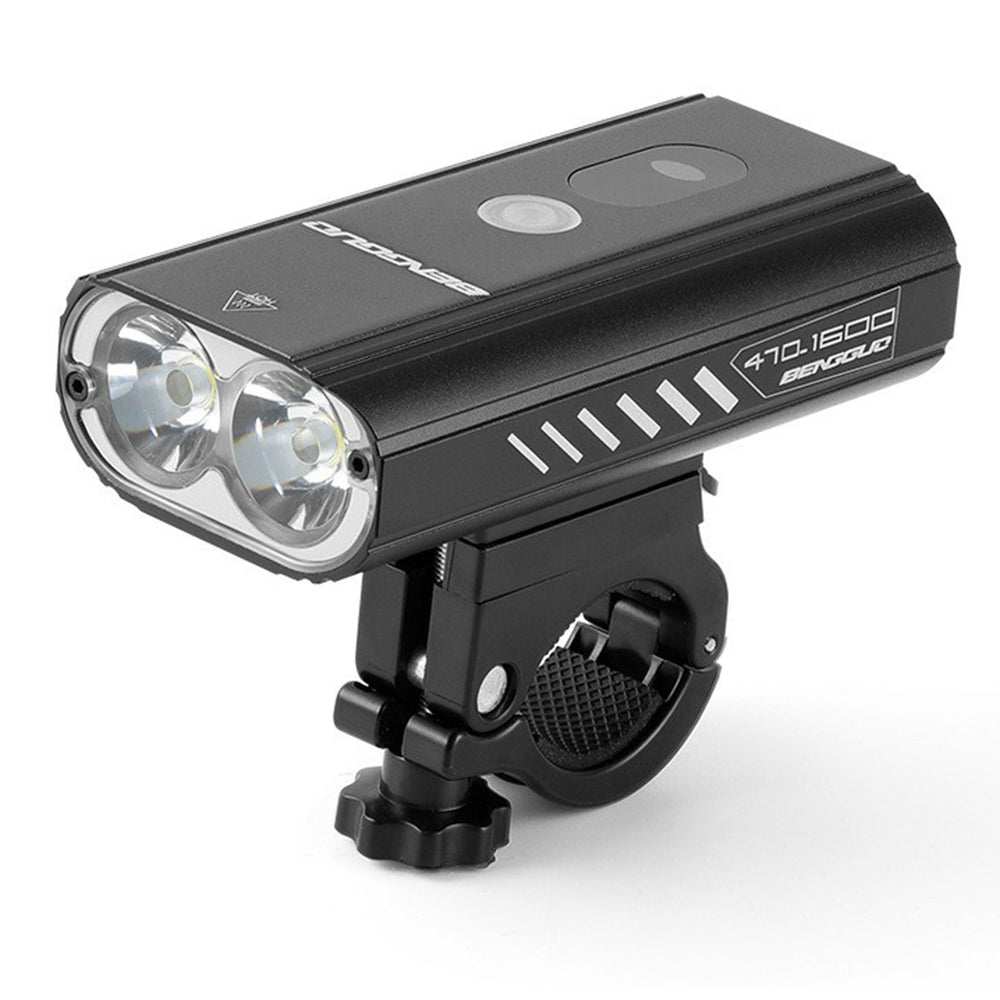 BENGGUO BG-1912 1600LM Bright Aluminum Alloy Bicycle Headlight Power Digital Display Cycling Front Light BENGGUO BG-1912 1600LM Bright Aluminum Alloy Bicycle Headlight Power Digital Display Cycling Front Light